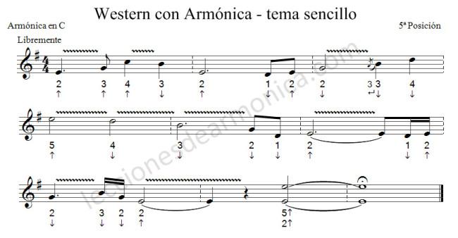 Western sencillo armónica en C