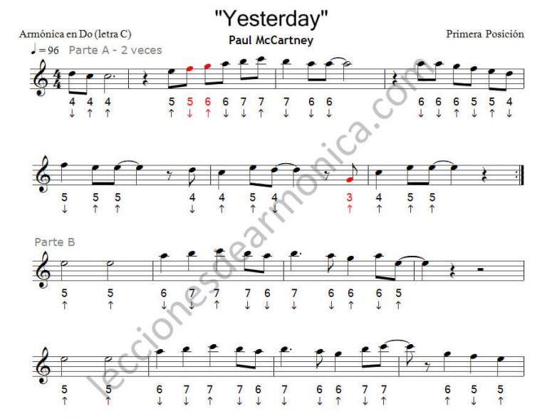 Aprende a tocar en armónica «Yesterday» The Beatles en versión fácil!