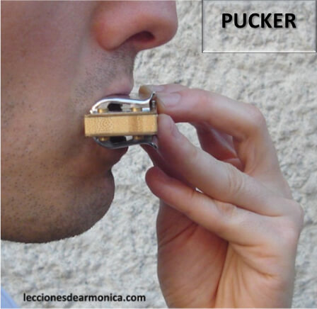 harmonica lip-blocking: puckering
